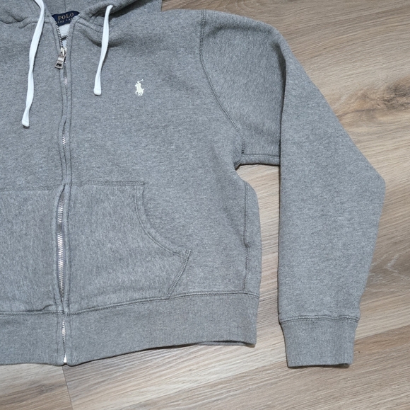 Polo Ralph Lauren Heather Gray Zip Up Sweatshirt Hoodie Size XL - Picture 5 of 11